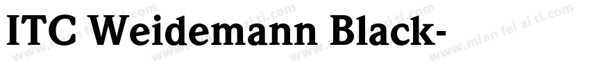 ITC Weidemann Black字体转换